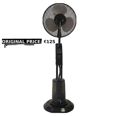 £89.95 • Buy Mist Fan 16  With Remote: Indoor Oscillating Humidifier Pedestal Adjustable