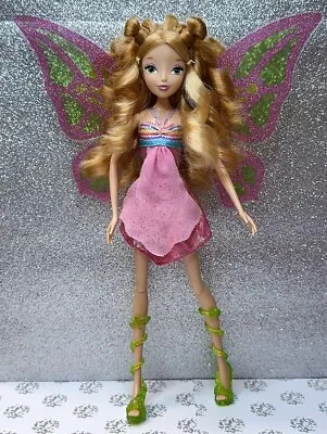 Winx Club Good Vs Evil Flora Doll COMPLETE Wings Enchantix Fairy Jakks Pacific • $90.53