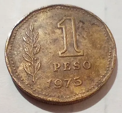 1 Peso 1975 Argentina Coin Isabel Peron Dirty War • $1.95