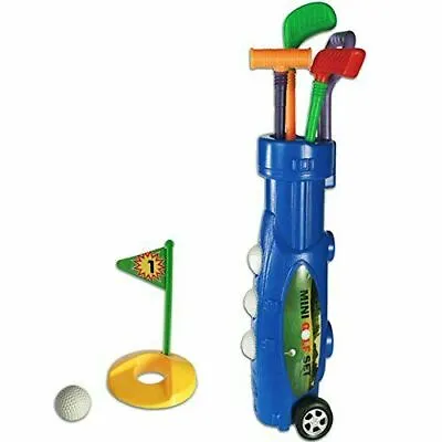 Kids Mini Golf Club Toys Set Trolley Indoor Outdoor Sports Practice Plastic • £9.99