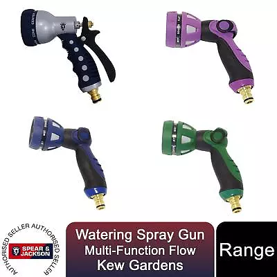 Spear & Jackson Watering Spray Gun Multi-Function Flow Kew Gardens Range • £21.24