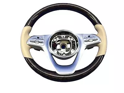 2018 2019 2020 Mercedes S560 Oem Beige Round Steering Wheel Heated • $399.04