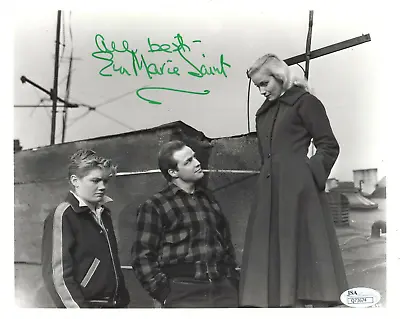 EVA MARIE SAINT HAND SIGNED 8x10 PHOTO    GREAT POSE WITH MARLON BRANDO     JSA • $125