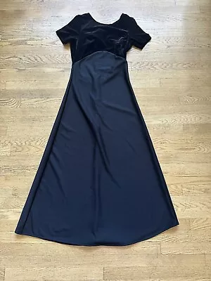 Vintage 1990s Tuxedo Wholesaler Concert Attire Formal Long Promo Dress Black 4 S • $19.99