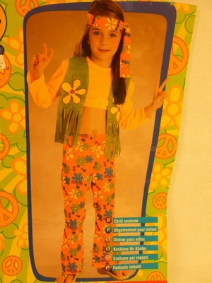 $12.99 • Buy NEW Girls Sz Large 12-14 Woodstock Hippie Costume Love Child 60's 70's HC14L