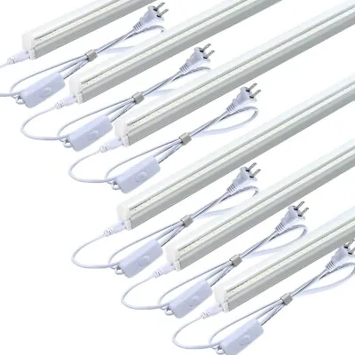 6 Pack LED T5 Integrated Single Fixture 4FT 20W LED Shop Ceiling Lights Clear • $43.99