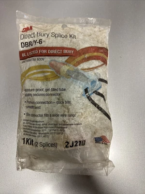 $11.95 • Buy 3M DBR/Y-6 KIT Red/Yellow Direct Bury Splice Kit, 18-10 AWG 2 Per Package