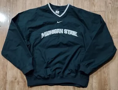 Nike Center Swoosh Michigan State MSU Warmup Jacket Embroidered Men's Large • $59.99