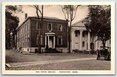 Postcard MA Nantucket The Upper Square Street Scene Marshall Gardiner H37 • $14.99