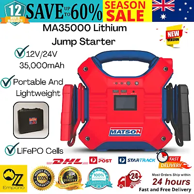 Jump Starter 12v 24v Jumper Booster Pack Car Truck Diesel 35000mAh New AU • $667.99