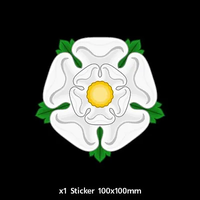 Yorkshire White Rose Vinyl Sticker Decal - Car Van Bumper Lorry (CC031) • £1.89