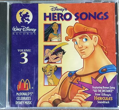 Disney's Hero Songs Volume 3 (McDonalds CD 1996) Lion King Hercules NEW SEALED • $10