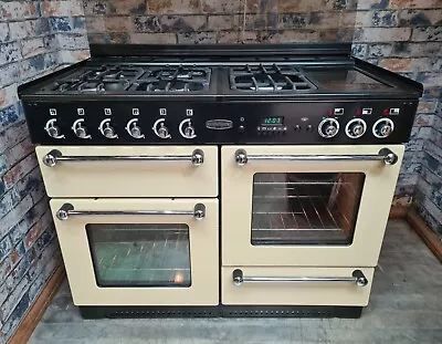 Rangemaster 110 Cream/Chrome Dual Fuel Cooker - DELIVERY AVAILABLE • £850