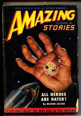 PULP:  Amazing Stories-Pulps-11/1950-Milton Lesser-Mack Reynolds • $45