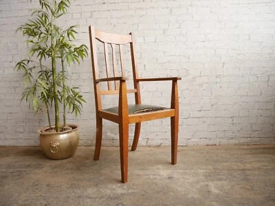 £99.99 • Buy 1 X Oversize Vintage 30s 40s 50s School Church Teachers Oak Desk Chair Armchair
