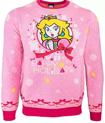 $35.24 • Buy Christmas Jumper Nintendo Princess Peach UK XS US 2XS New Official Numskull