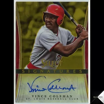 2013 Panini Select Signature Prizm Gold /10 Vince Coleman Auto #VC Cardinals  • $89.99