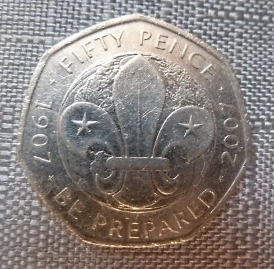 2007 50p Fifty Pence Coin BOY SCOUTS Be Prepared • £3