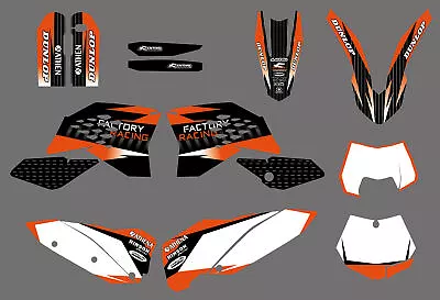 Team Graphics Backgrounds Decals For KTM 125-450 505 525 SX 2007 2008 2009 2010 • $54.99