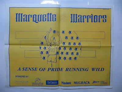 Extra Large Vintage We Are Marquette Golden Eagles Warriors Poster 22x17 UU • $49.99