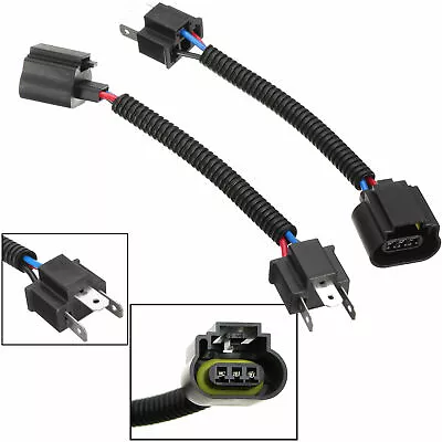 $8.99 • Buy 2x H4 9003 Male To H13 9008 Female Pigtail Headlight Conversion Harness Socket