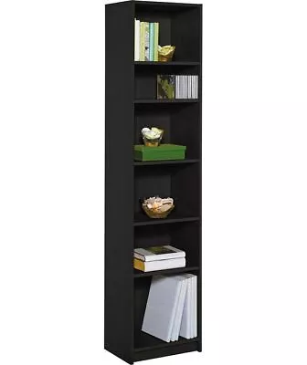 Maine Narrow Bookcase - Black Ash • £44.99