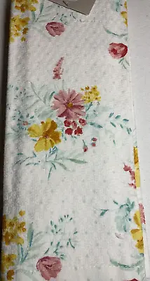 Martha Stewart Kitchen Dish Towels (2) Flowers Pink Yellow Green 100% Cotton Nwt • $12.99