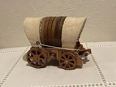 $8 • Buy Vintage Handmade Wooden Covered Wagon - 6 Piece Coaster Set