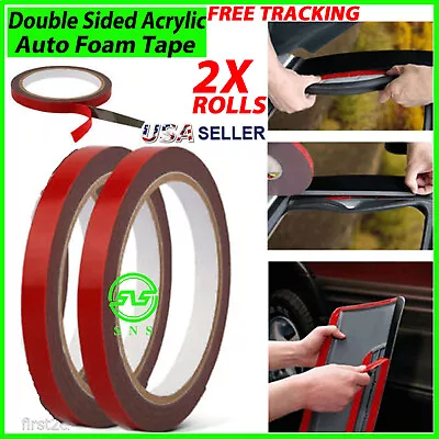 2X Auto Tape Acrylic Foam Double Sided Back Car Mounting Adhesive 3m X10mm 10ft • $5.09