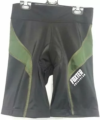 Foxter Triathlon Black & Olive Shorts Run Swim Cycle Size XL Rear Pocket New • £9.99