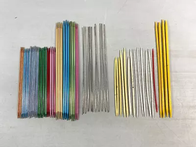Lot Of 68 Double Point Knitting Needles Metal Plastic Vintage • $15