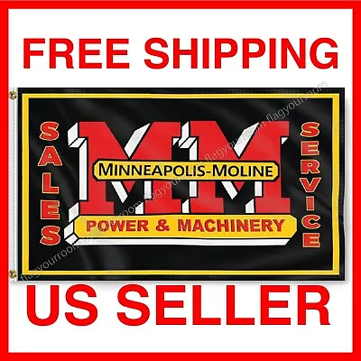 Minneapolis-Moline MM Tractor Flag 3x5 FT Banner Logo Quality Farm FREE SHIPPING • $13.77