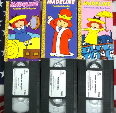 Madeline VHS Lot New House/ In London/ Gypsies Video Kids Cartoon  • $7.60