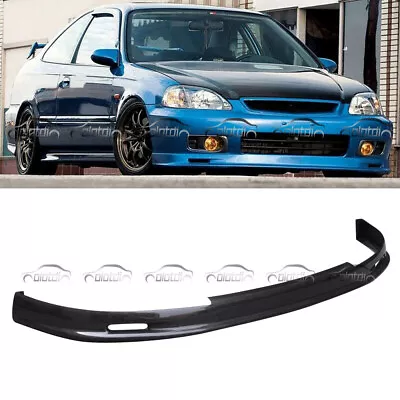 99-00 For Honda Civic EK 2D 4D Mug Style Carbon Fiber Front Bumper Lip Spoiler • $697.30