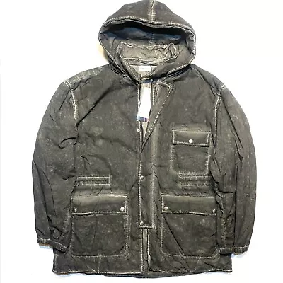 JOHN ELLIOTT Mens Cold Dye Scout Parka Coat Charcoal Grey (MSRP $1298) • $138.99