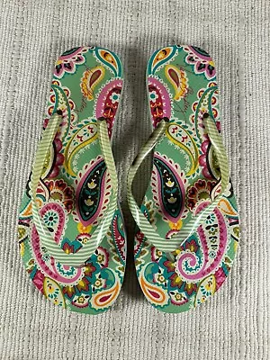 Vera Bradley Tutti Fruitti Flip Flops - Size Large 9-10 • $14