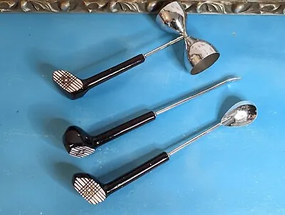 Vintage Golf Novelty Barware Set Of Tools 3 MCM Vintage Bar Tools 1960s/1950s • $13