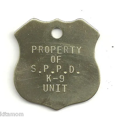 BRASS Large/Medium Badge Police Sheriff K-9 Patrol Dog Pet ID Tag • $6.49