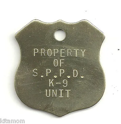 SOLID BRASS Large Badge Police Sheriff K9 Patrol Dog Pet ID Tag • $6.49