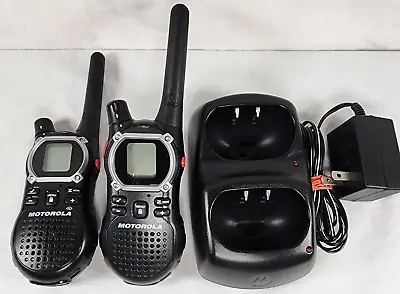 2 Motorola Talkabout EM1000R Walkie-Talkies With Double Mount Charger Working • $59.99