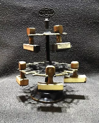 2 Tier Cast Iron Rubber Stamp Carousel  #2558 • $45