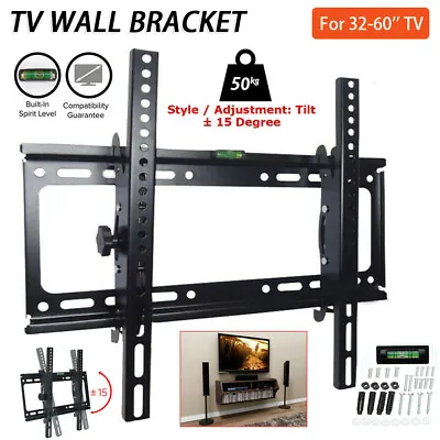 LCD LED Plasma TV Wall Bracket Vesa Mount Tilting 26 32 34 40 42 50 55 60  Inch • £11.64