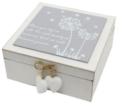White Wooden Bereavement Keepsake In Loving Memory Box ~ Mum • £13.99