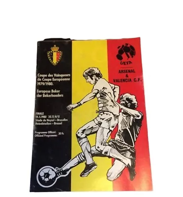 £7.67 • Buy ARSENAL V VALENCIA UEFA CUP FINAL PROGRAMME 1980 Vintage Rare