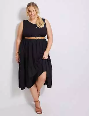 AUTOGRAPH - Plus Size - Womens Dress -  Woven Tiered Linen Maxi Dress • $114.99