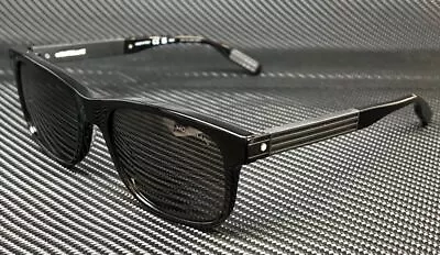 MONT BLANC MB0163S 001 Black Grey Men's 56 Mm Large Sunglasses • $243