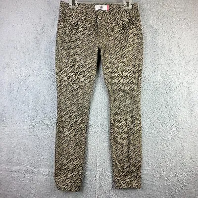Cabi Womens Sz 2 Olive Green Floral Pants Skinny Jeans Jegging 5083 Stretch • $18.99