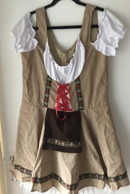 £13.99 • Buy Womens Oktoberfest Beer Maid Costume German Bavarian Traditional Dirndl XXXL NEW