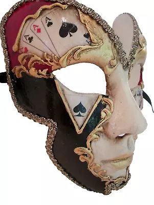 Mar 6 - Poker 4 Butterfly Mask Handmade In Italy Papier Mache Handpainted.   • £28.50