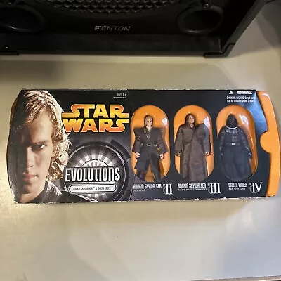 Star Wars Evolutions Anakin Skywalker To Darth Vader 3pack 3.75” Figure Set 2005 • £29.99
